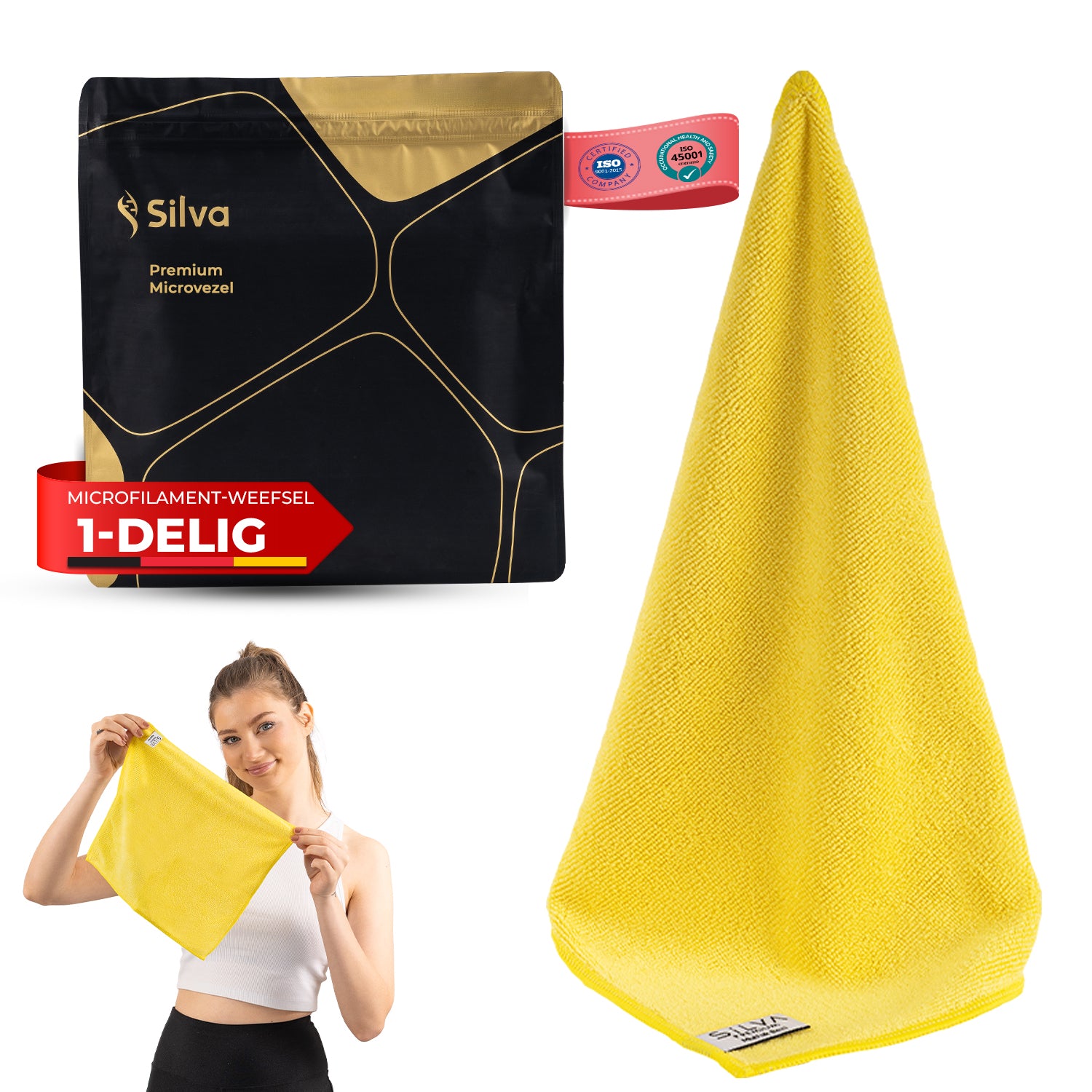 Premium Microvezel Keukendoek - Geel