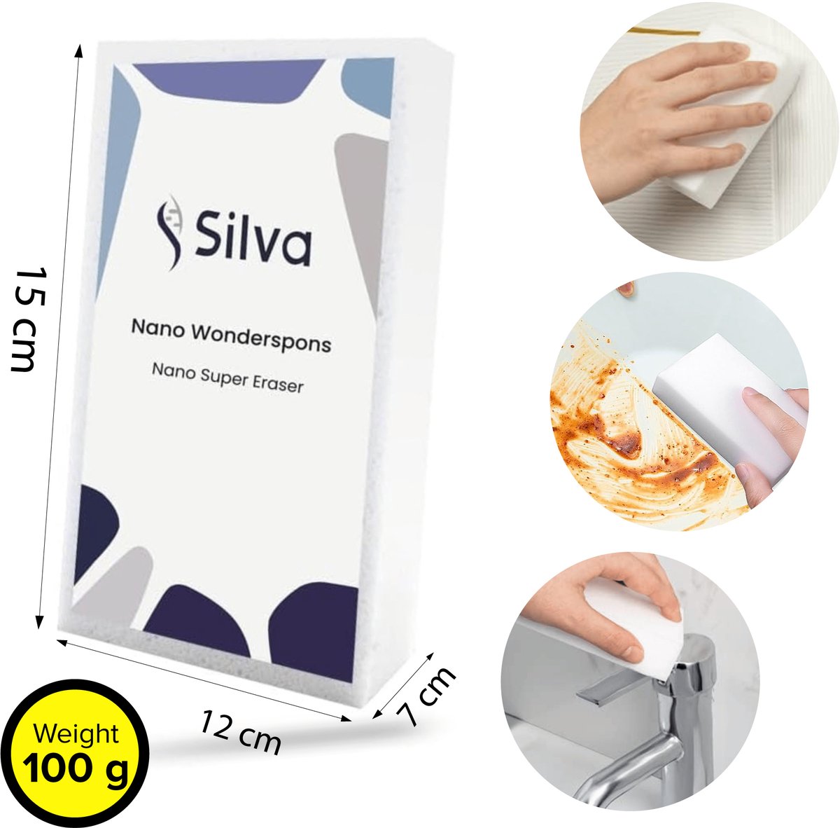 Silva - Nano Wonder Sünger - Melamin Sünger - Bulaşık Süngeri