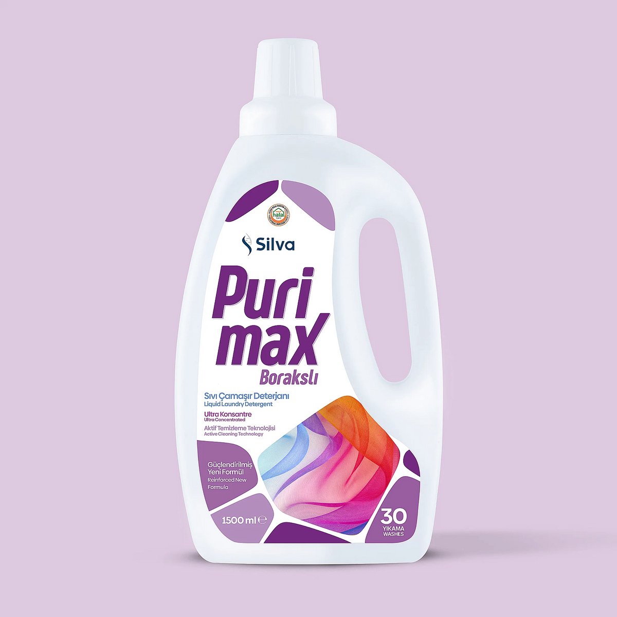 Silva - Purimax Vloeibaar Wasmiddel 1500 ml - Natuurlijk - Huidvriendelijk