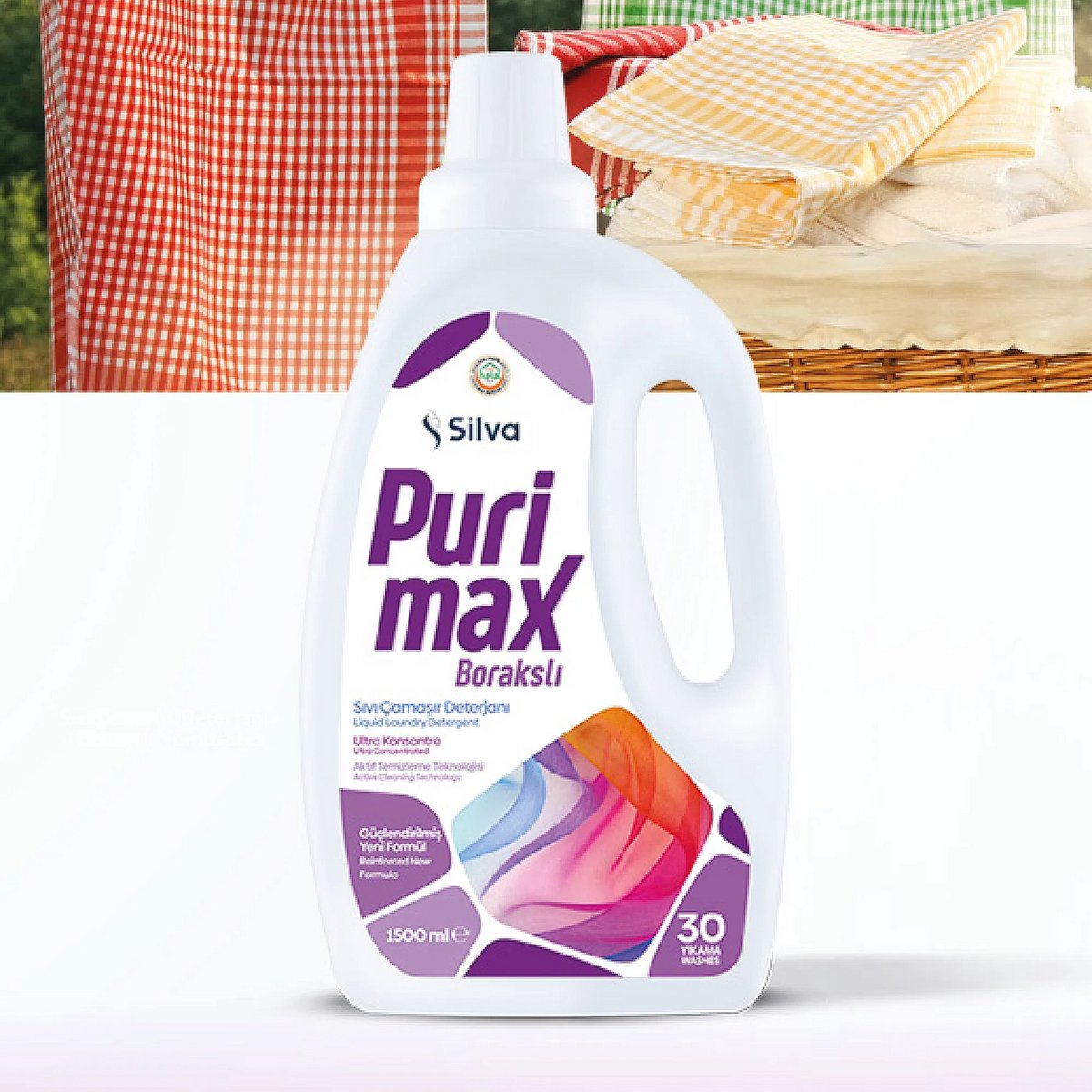 Silva - Purimax Vloeibaar Wasmiddel 1500 ml - Natuurlijk - Huidvriendelijk