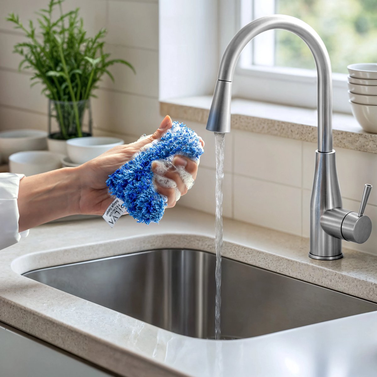 Microvezel Afwas Spons - 12 x 8 cm