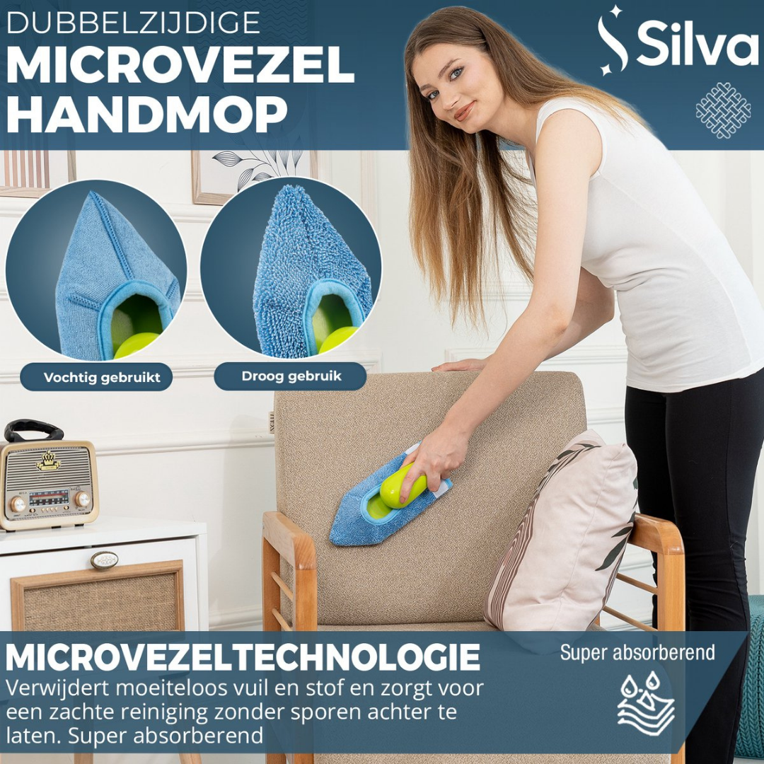 Silva Mikrofiber El Paspası – Köşeler, Halılar ve Mobilyalar İçin Mini Leke Temizleyici - Set Yok