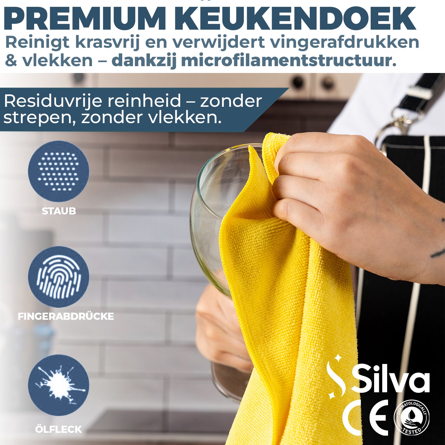 Silva Mikrofiber Temizlik Bezi Sarı