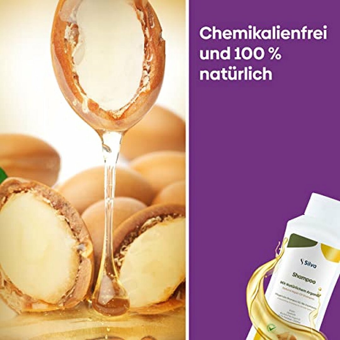 Silva Arganöl-Shampoo – 100 % natürlich – 2 x 400 ml