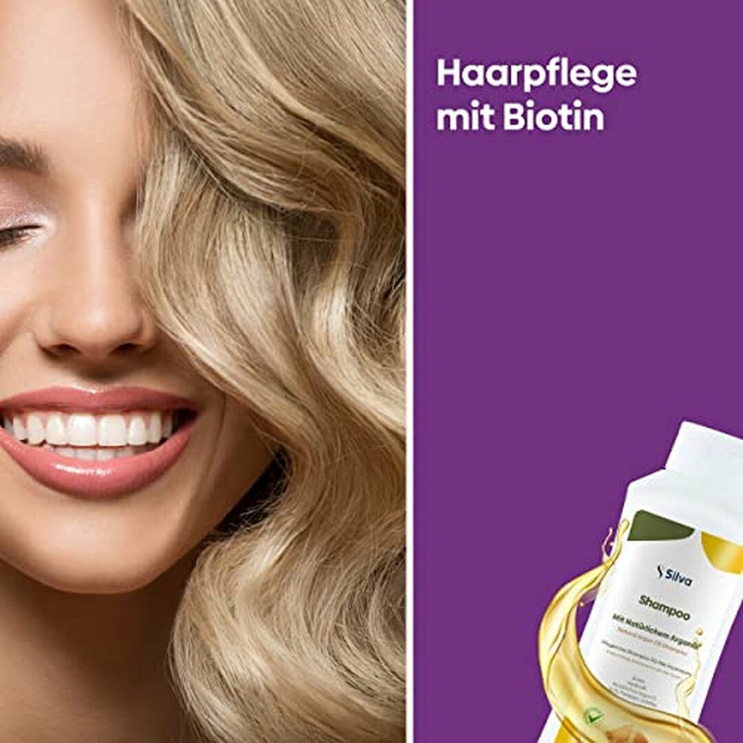 Silva Arganöl-Shampoo – 100 % natürlich – 2 x 400 ml