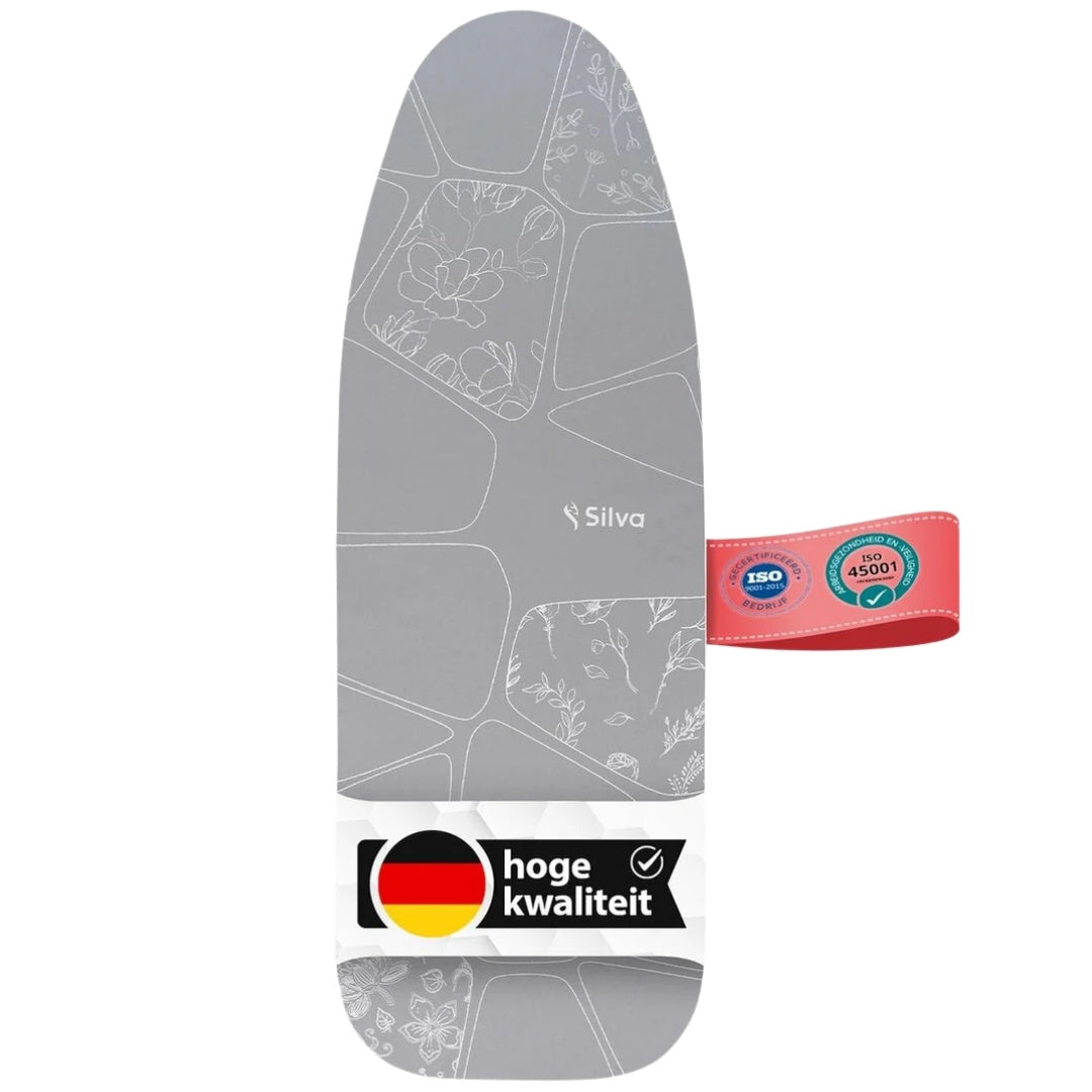 Bügelbrettbezug – Molton – M – 117 x 37 cm – Grau