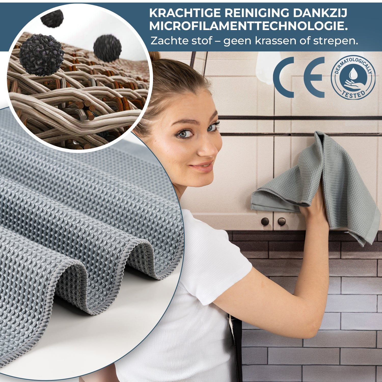 Silva Wafeldoek Microvezel