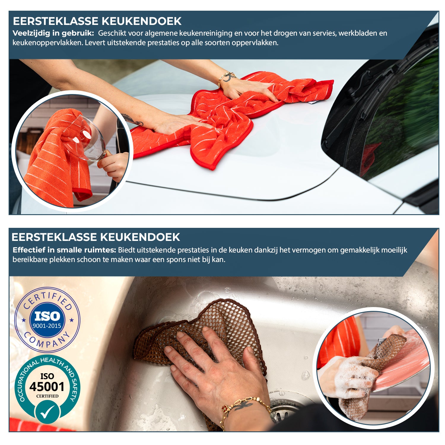 Microvezel Premium Keukenhanddoek - 40x70 cm