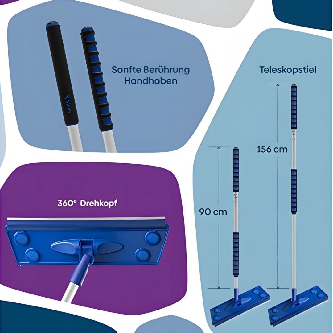Teleskopierbarer, verstellbarer Moppstiel 90-150 cm