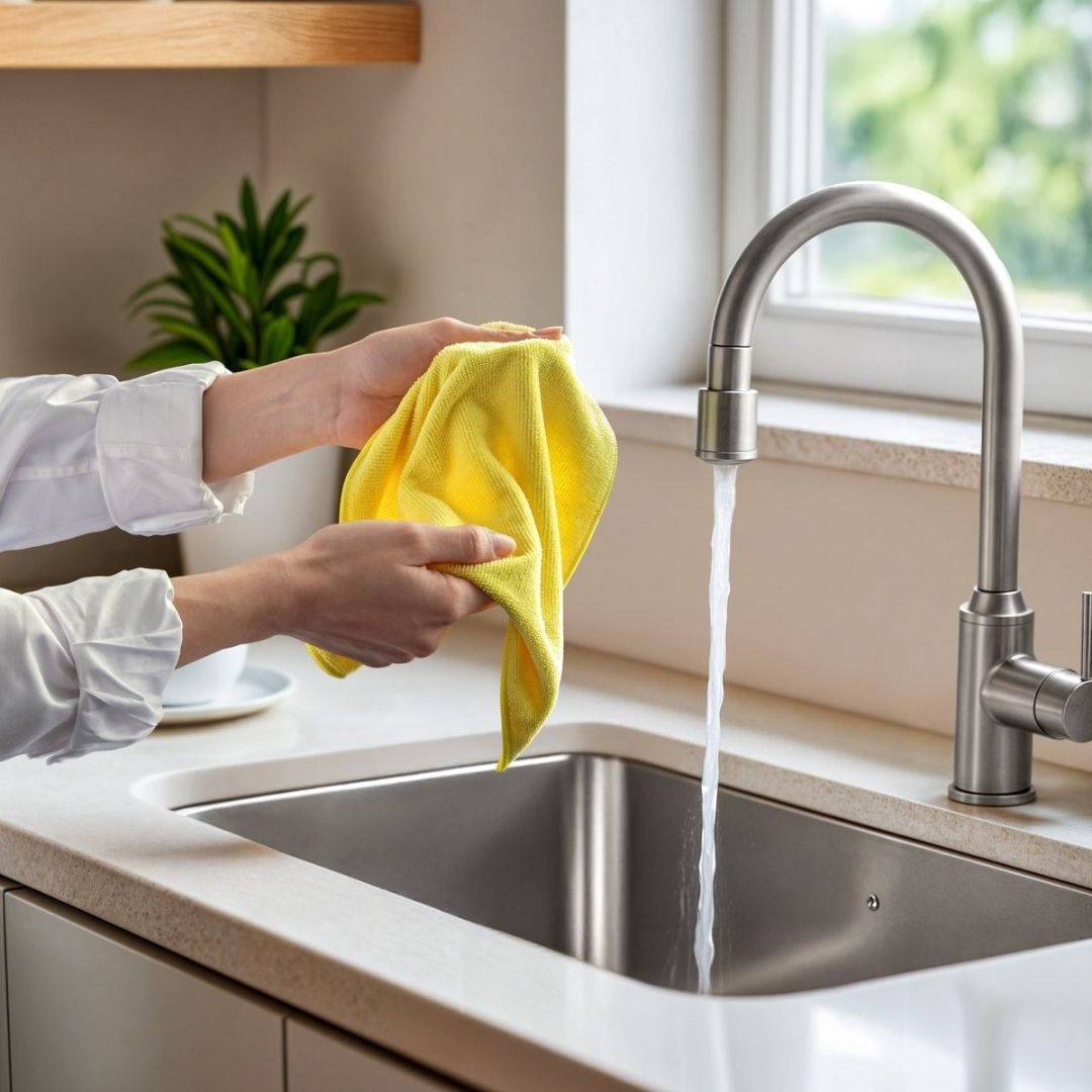 Premium Microvezel Keukendoek - Geel