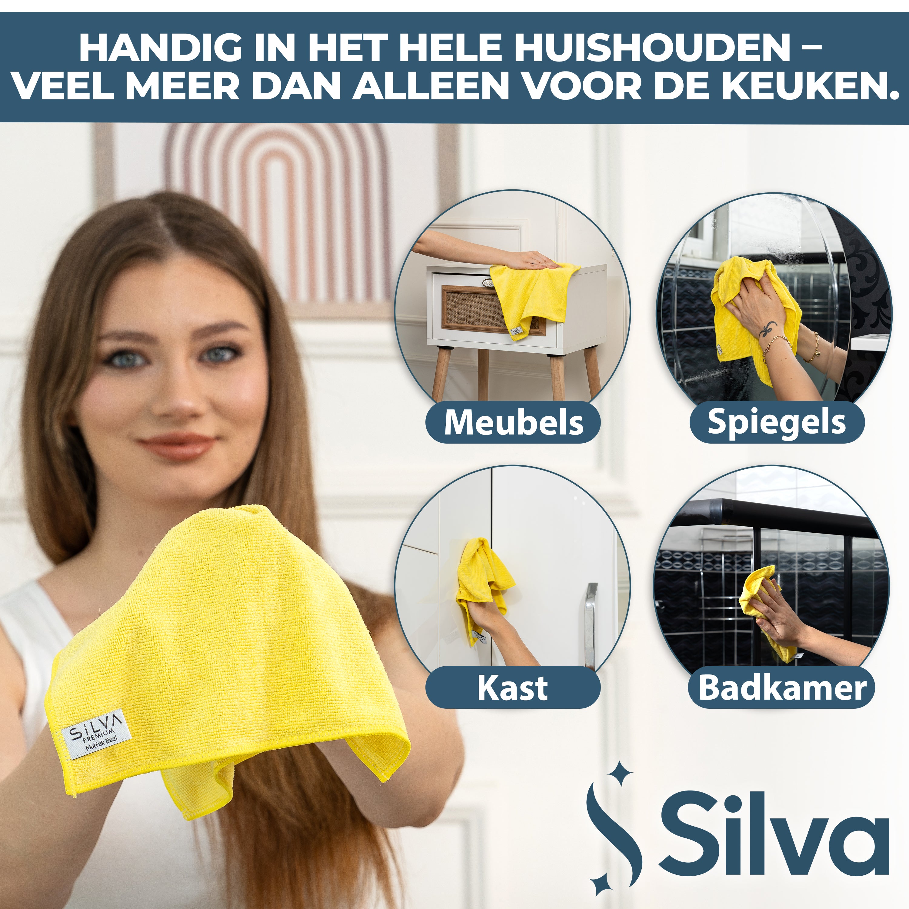 Silva Mikrofiber Temizlik Bezi Sarı