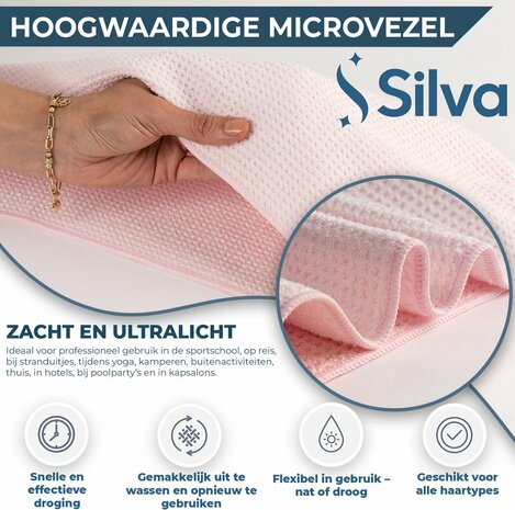 Mikrofaser-Haarhandtuch – Blau