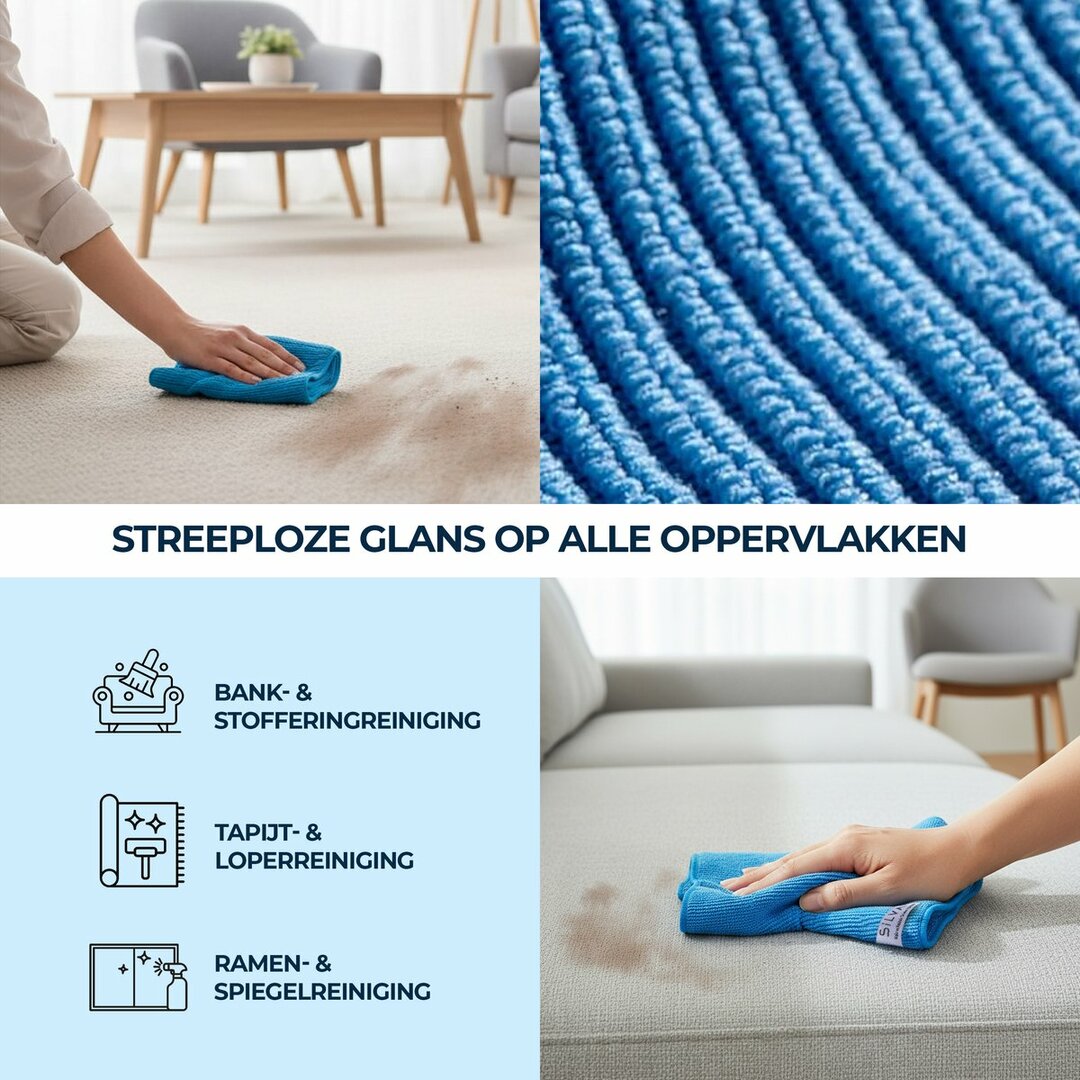 Premium Microvezel Tapijt Meubel Reinigingsdoek - 39x39 cm