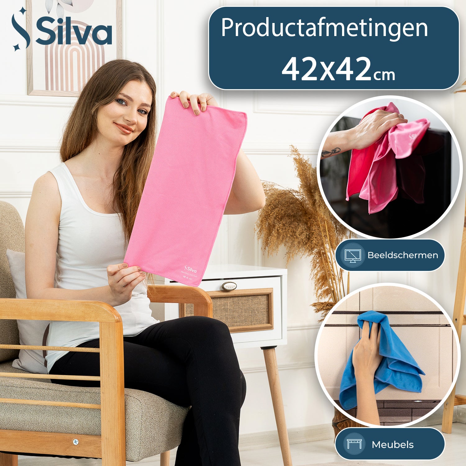 Silva Mikrofiber Pencere Bezi - Çok Renkli
