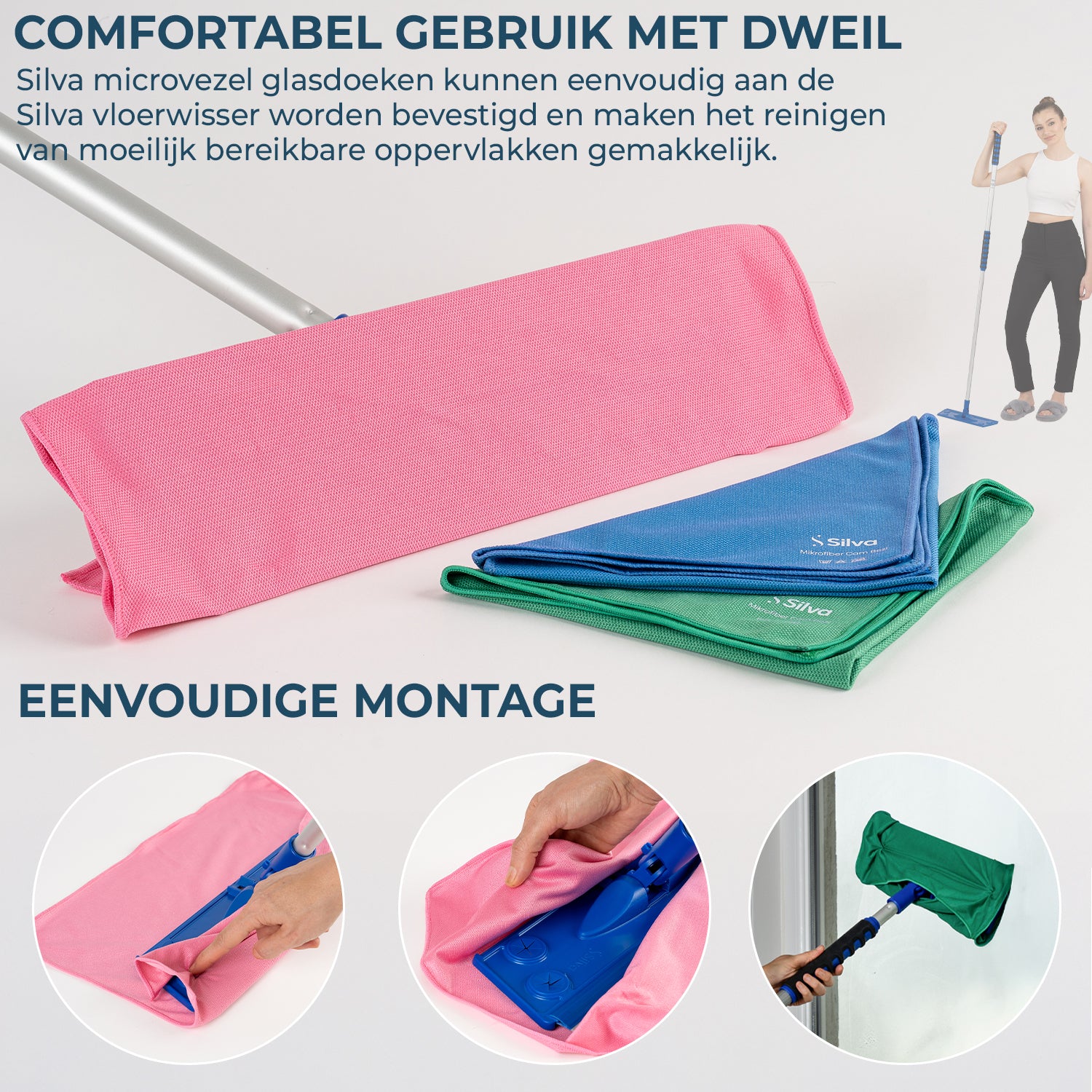 Silva Mikrofiber Pencere Bezi - Çok Renkli