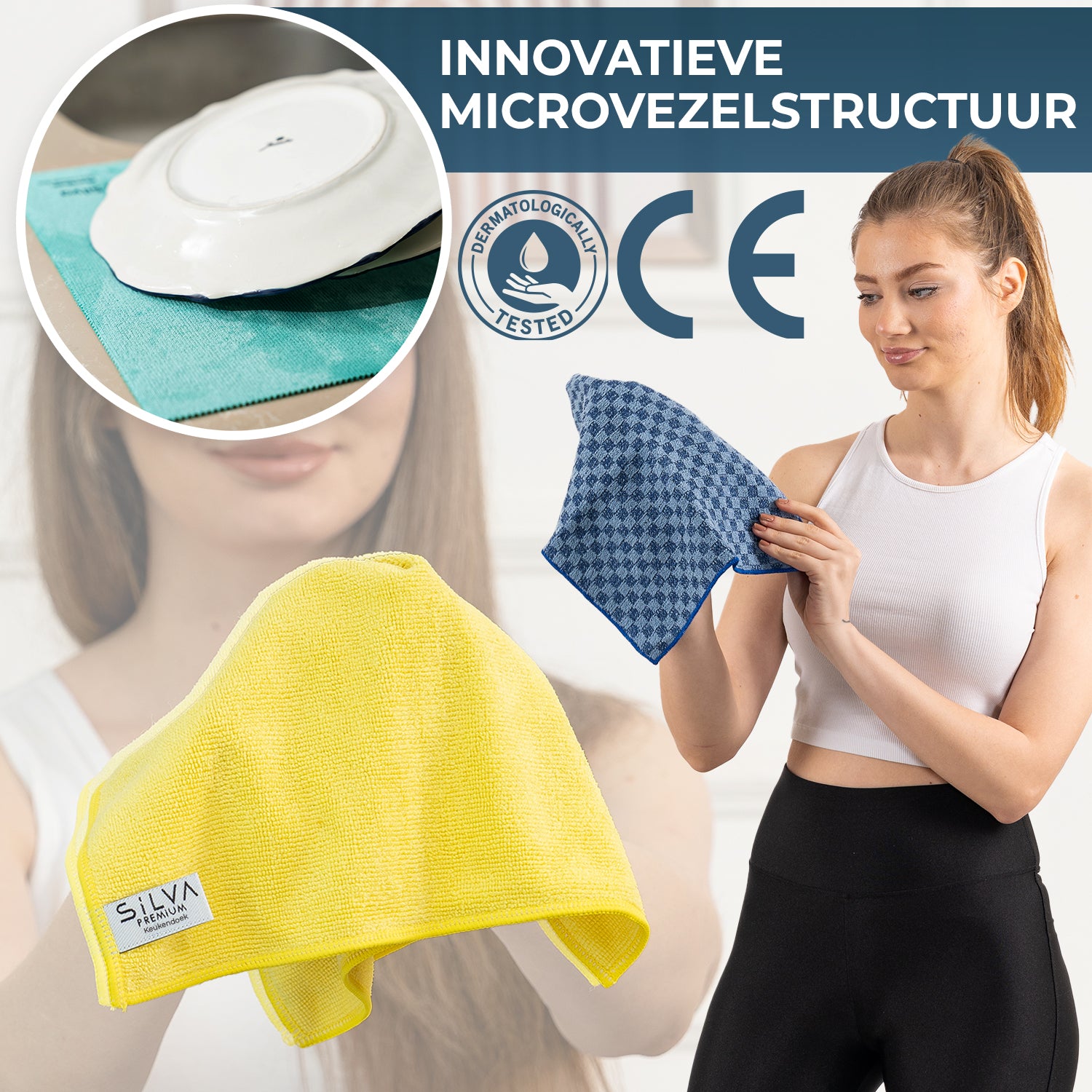 Silva Mikrofiber Temizlik Bezleri - 4 parçalı veya 6 parçalı