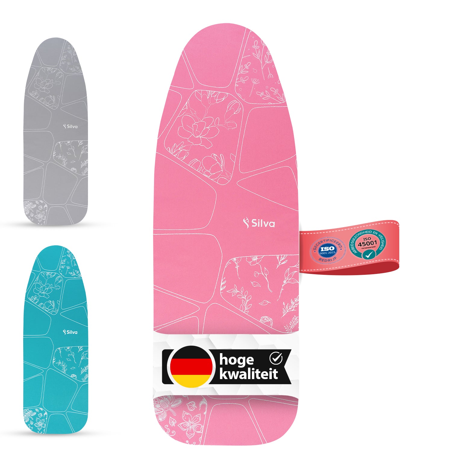 Strijkplankhoes - Molton - L - 127X46 cm - Roze