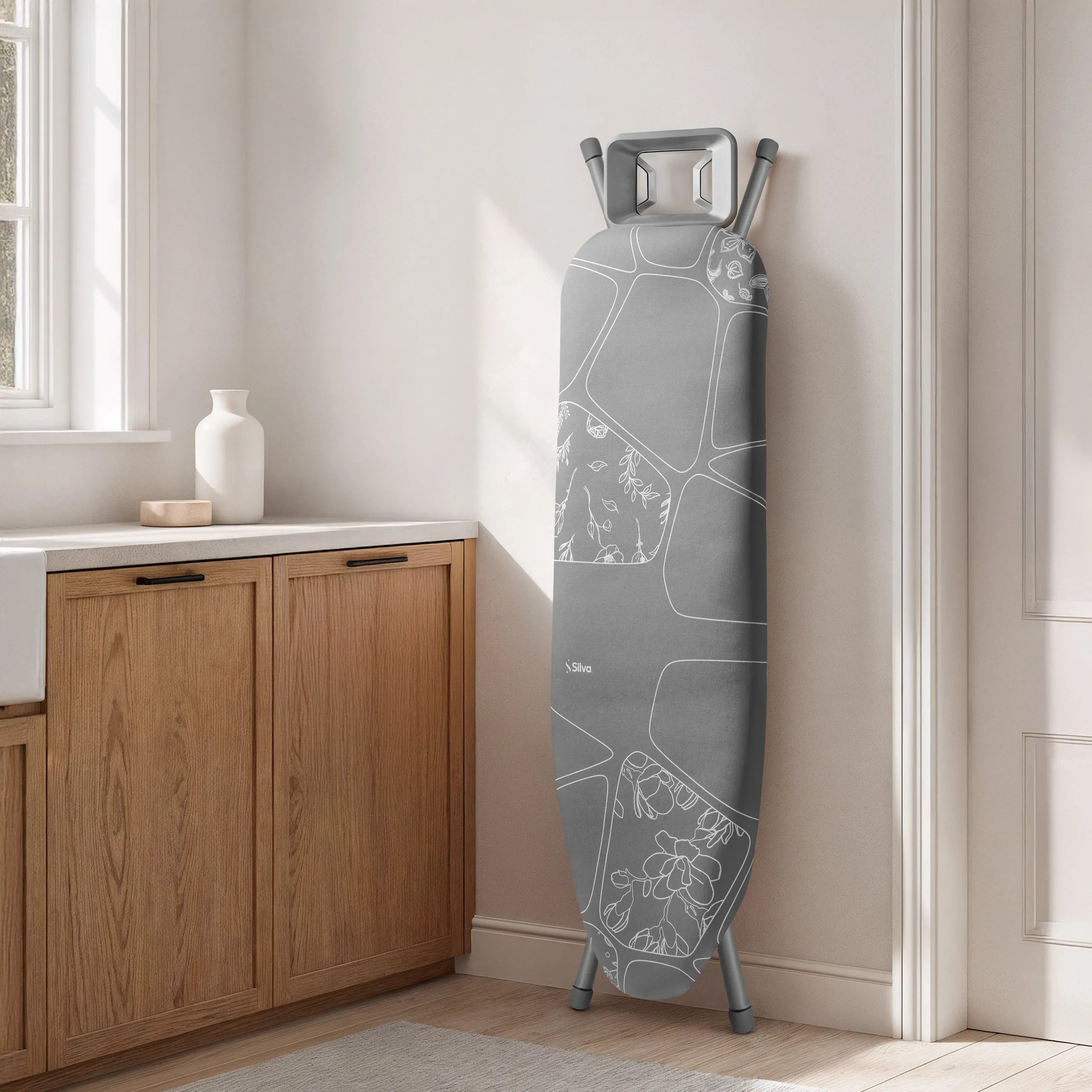 Strijkplankhoes - Molton - M - 117X37 cm - Grijs