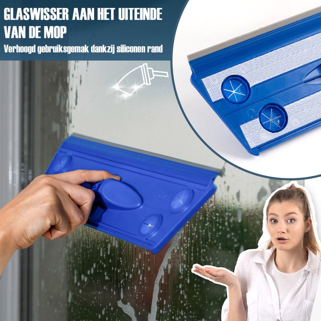 Silva Vloerwisser – Complete Set met Muurdoek & Natte Mop