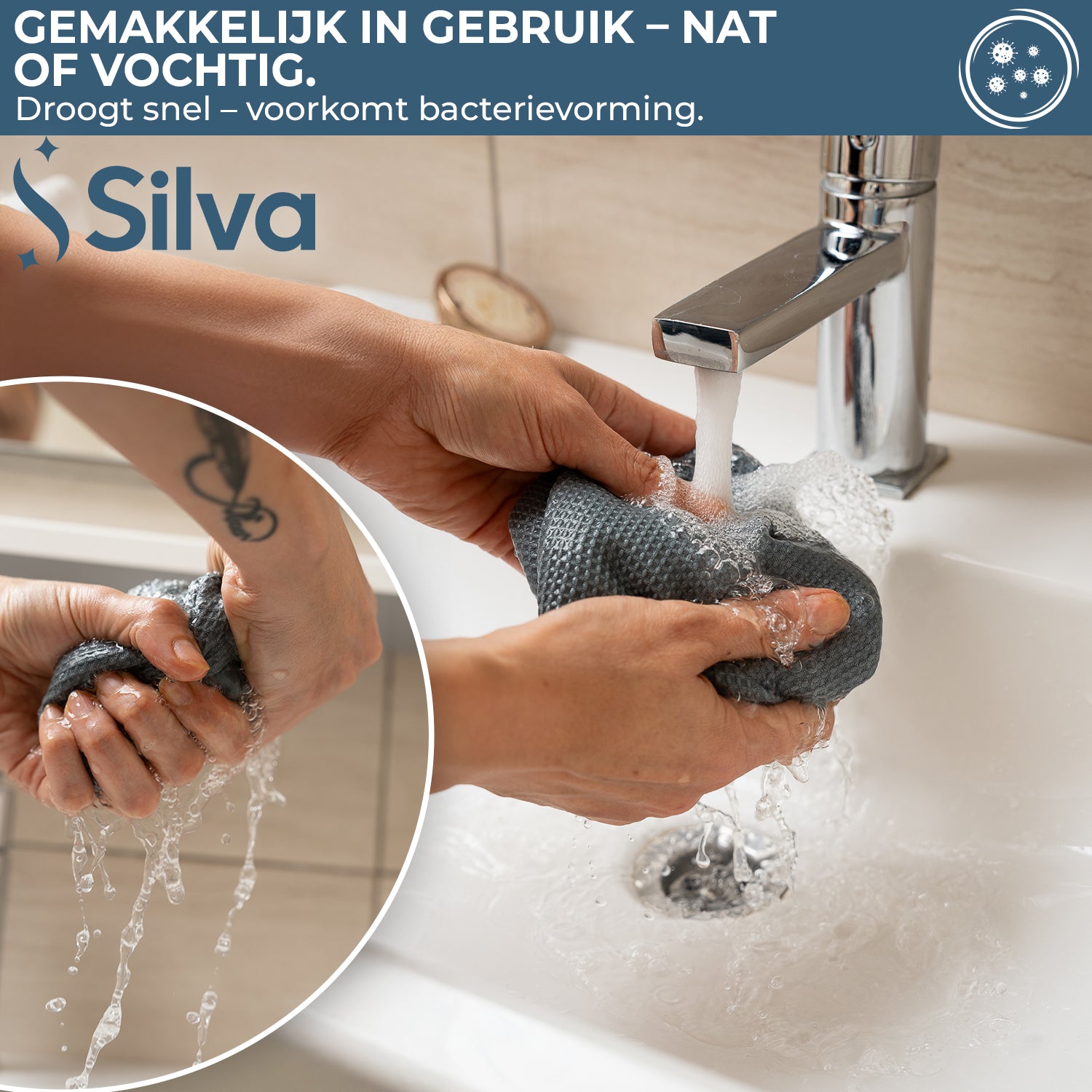 Silva Wafeldoek Microvezel