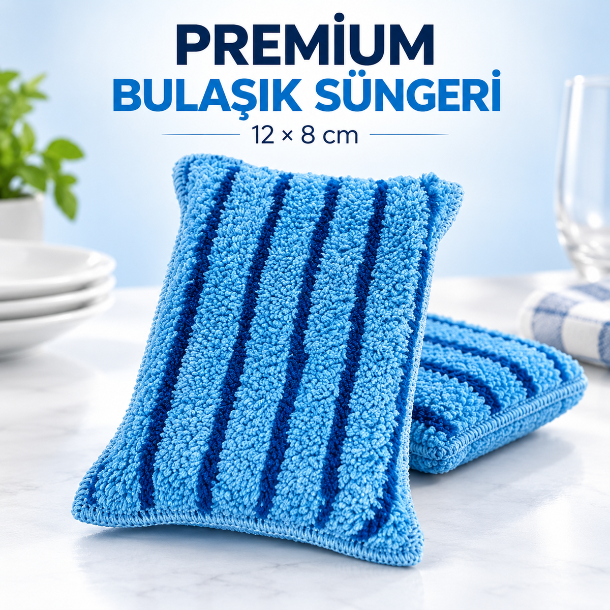 Premium Bulaşık Süngeri - 12 x 8 cm