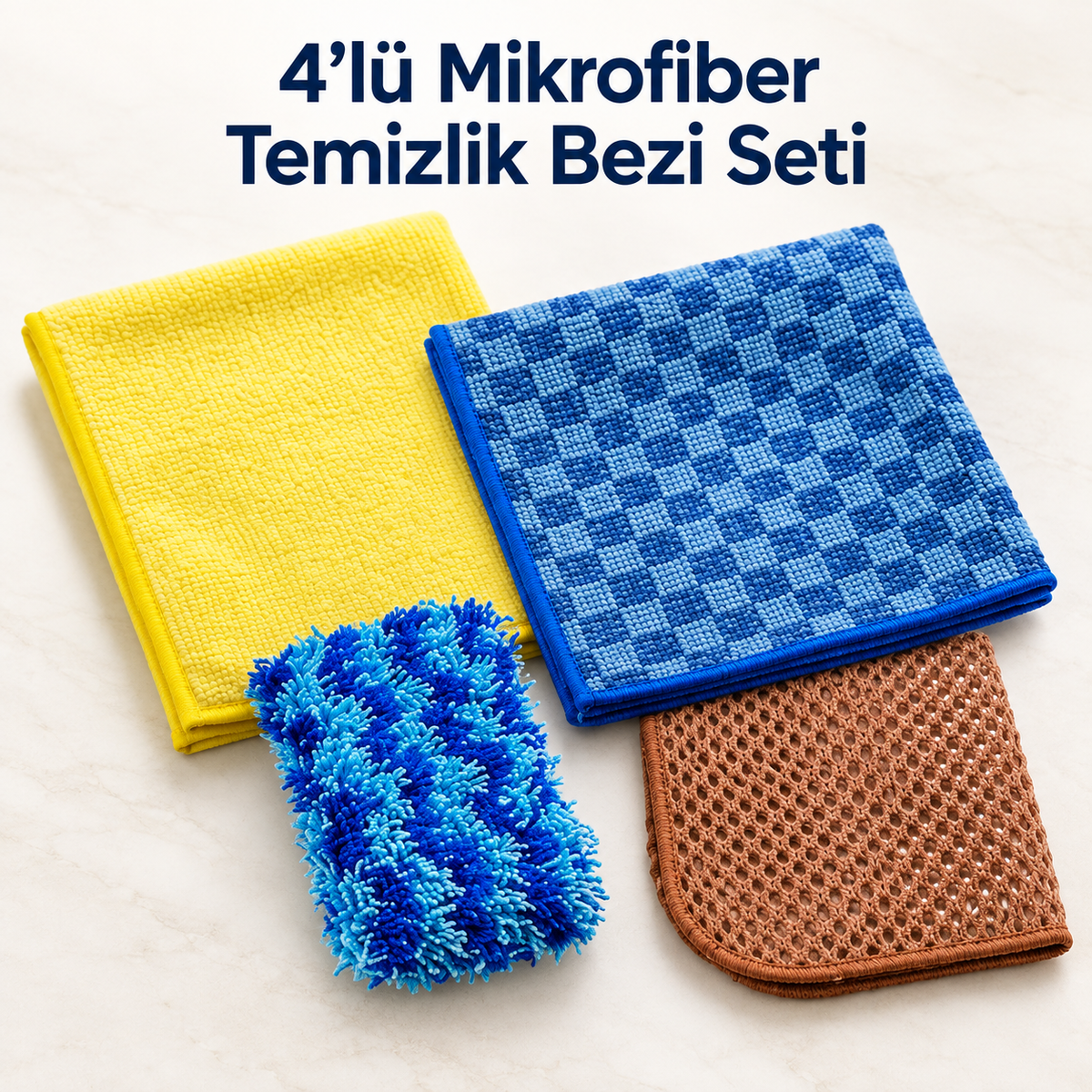 4’lü Mikrofiber Temizlik Bezi Seti