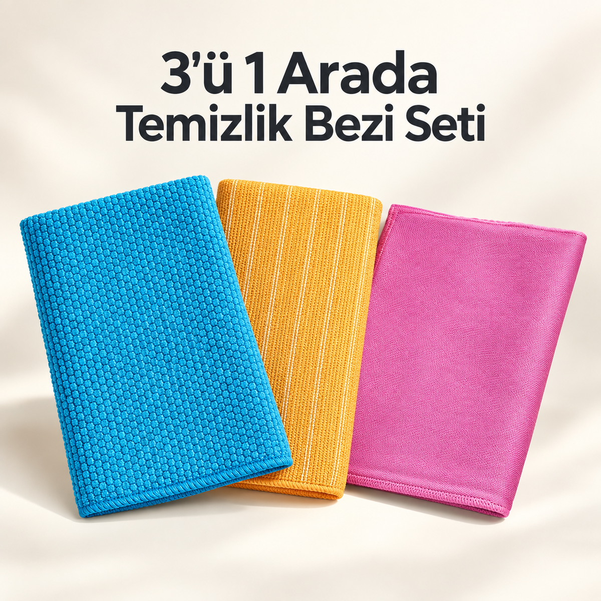 3'ü 1 arada Temizlik Bezi Seti