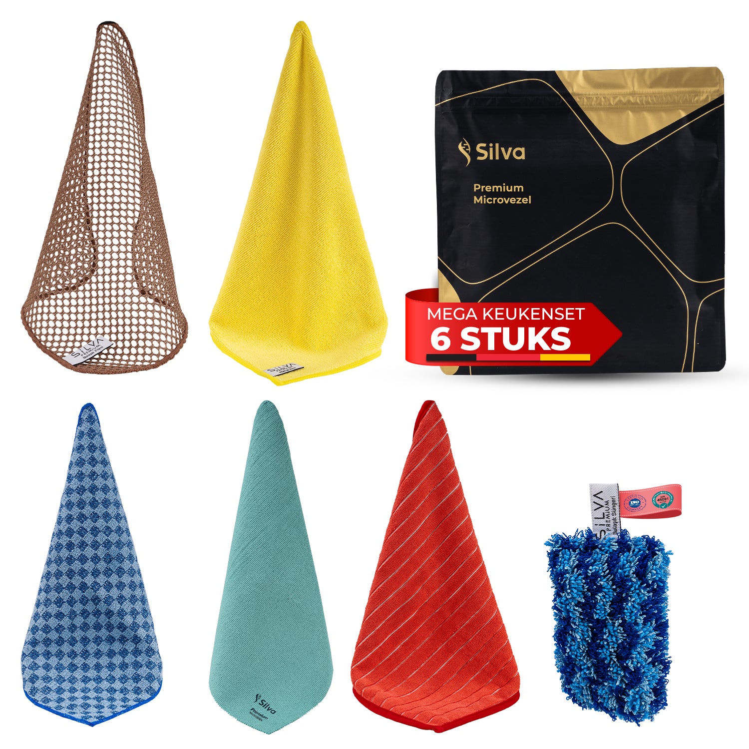 Silva Mikrofiber Temizlik Bezleri - 4 parçalı veya 6 parçalı
