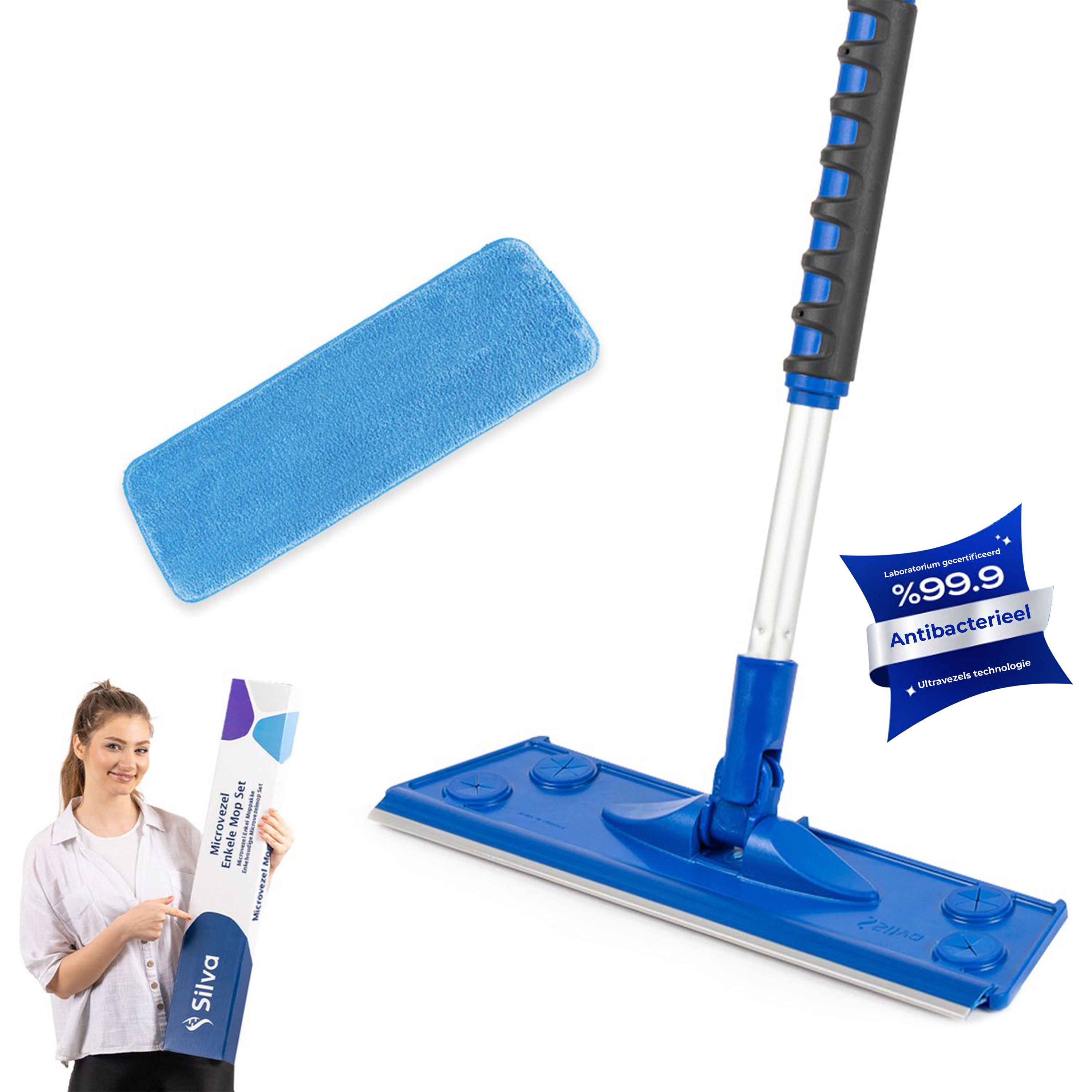 Microvezel Wand Mopdoek 42×14 cm