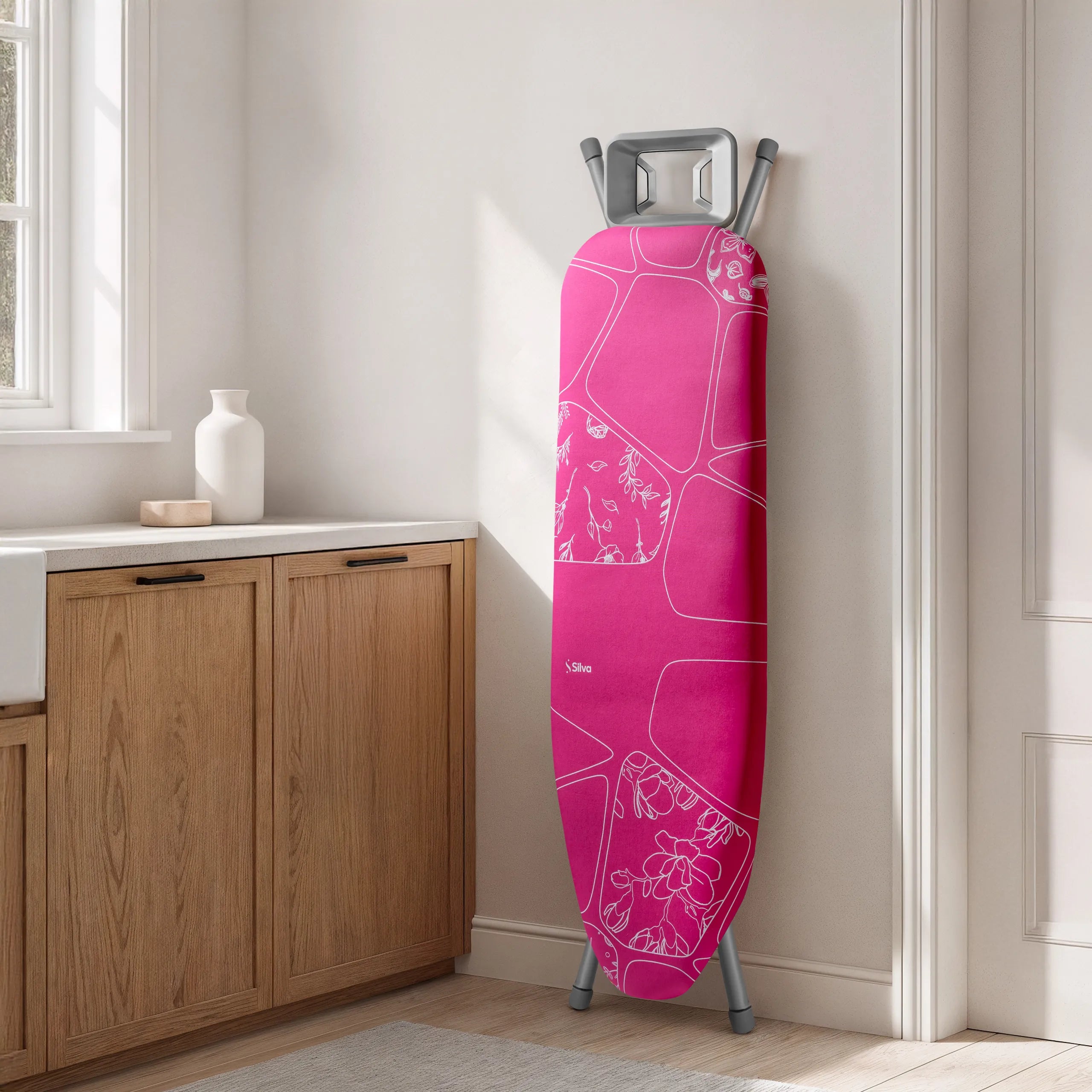 Bügelbrettbezug – Molton – M – 117 x 37 cm – Rosa